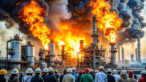 Нефтебаза ответила на тушение новым факелом огня Нефтебаза ответила на тушение новым факелом огня